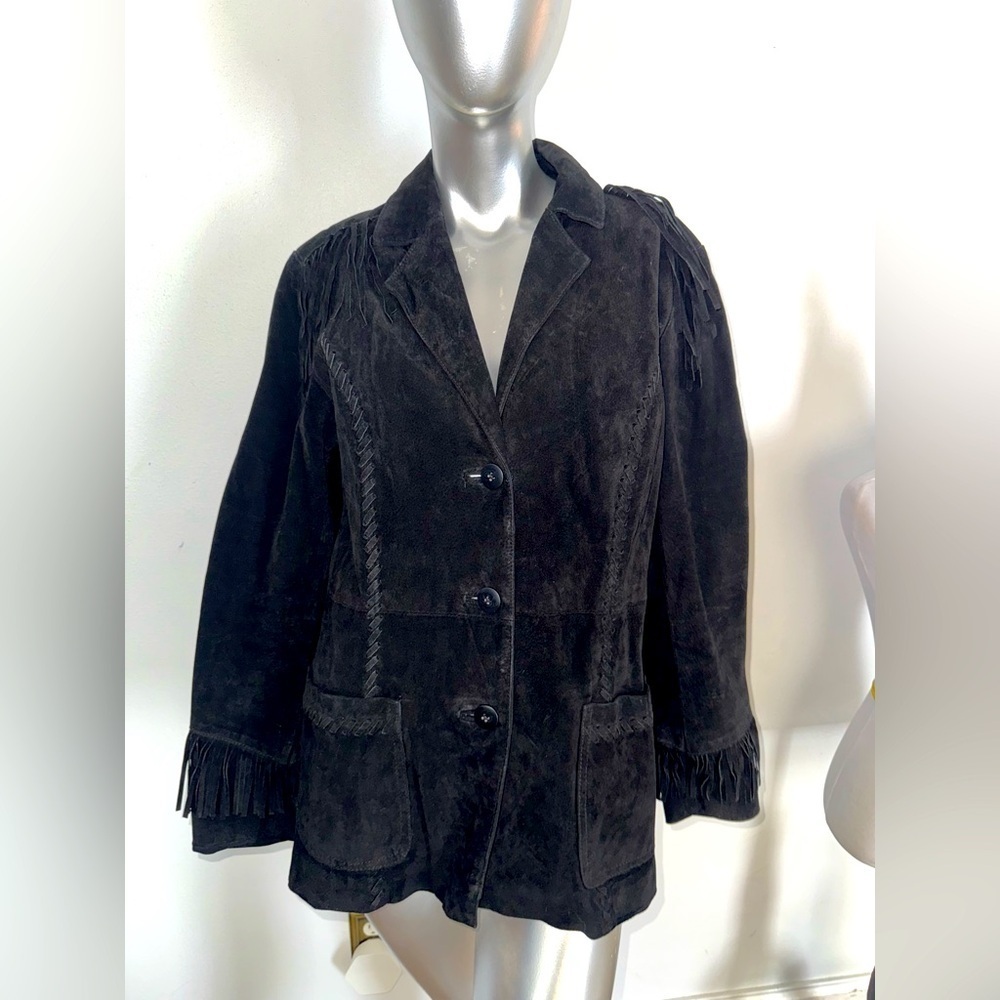 Leather Jacket with Tassels